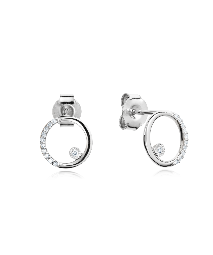 White gold earrings with diamonds White gold earrings with diamonds