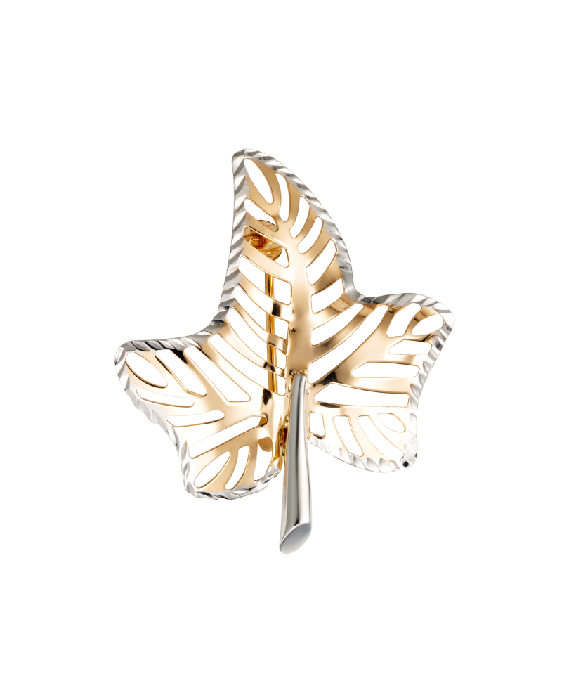 Золотая брошь "Листик" Золотая брошь "Листик"