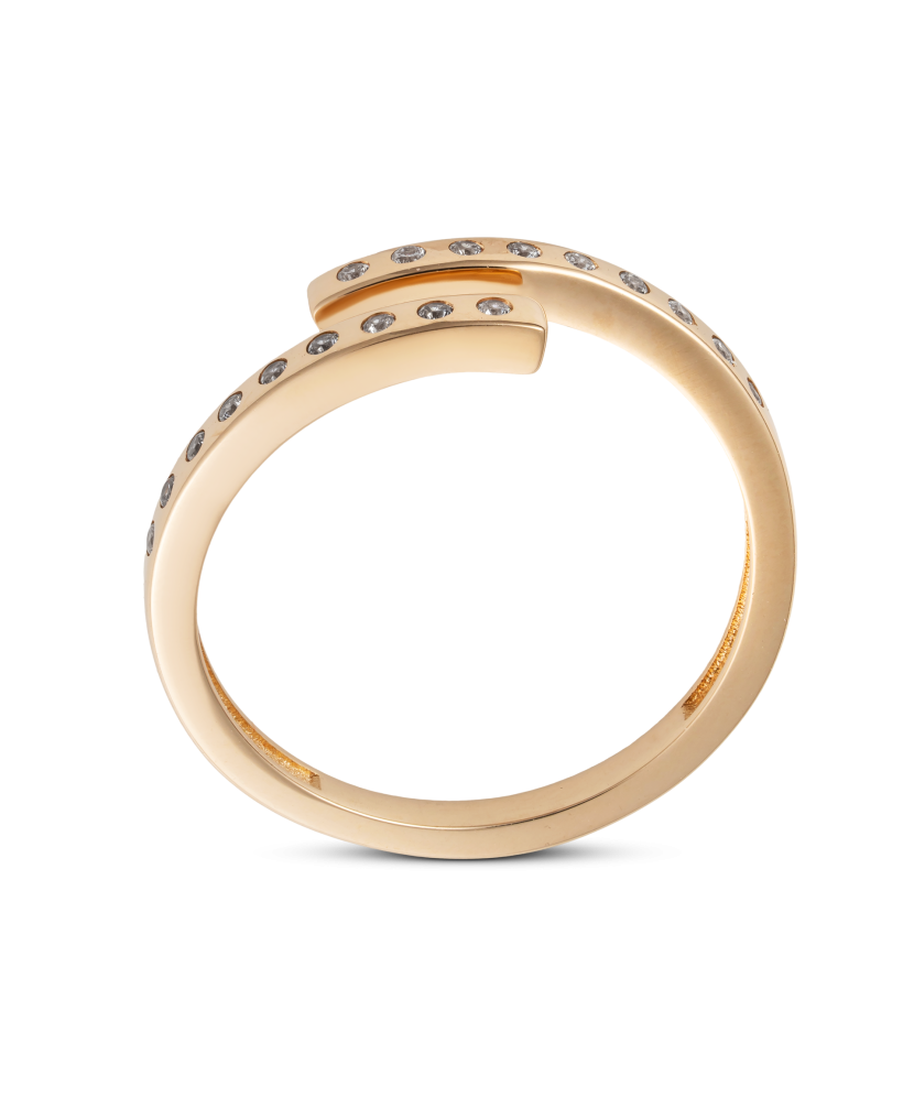 Золотое кольцо с цирконами Золотое кольцо с цирконами