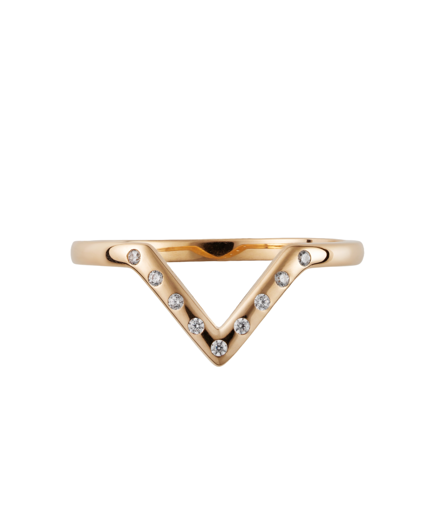 Золотое кольцо с цирконами Золотое кольцо с цирконами