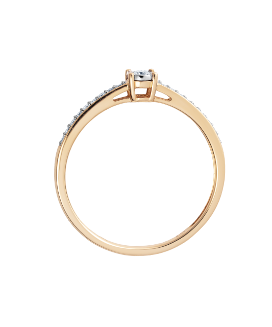 Gold ring with diamonds
