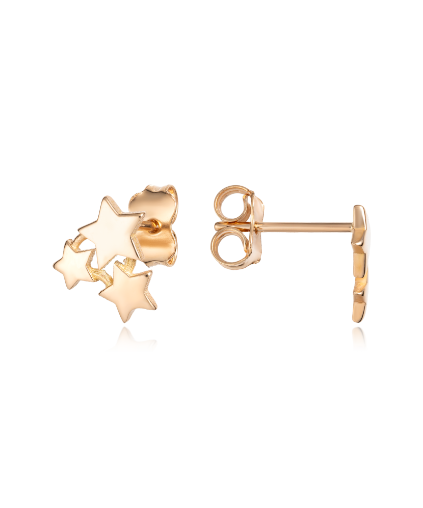 Золотые серьги "Звёздочки"