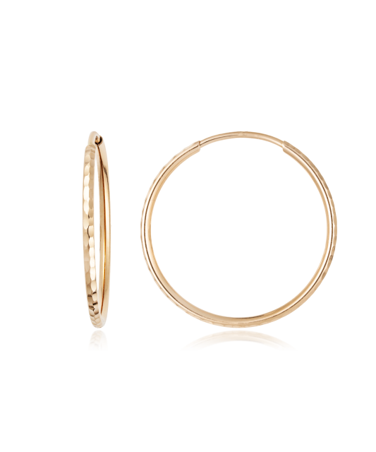 Золотые серьги конго (кольца) с гравировкой 30mm