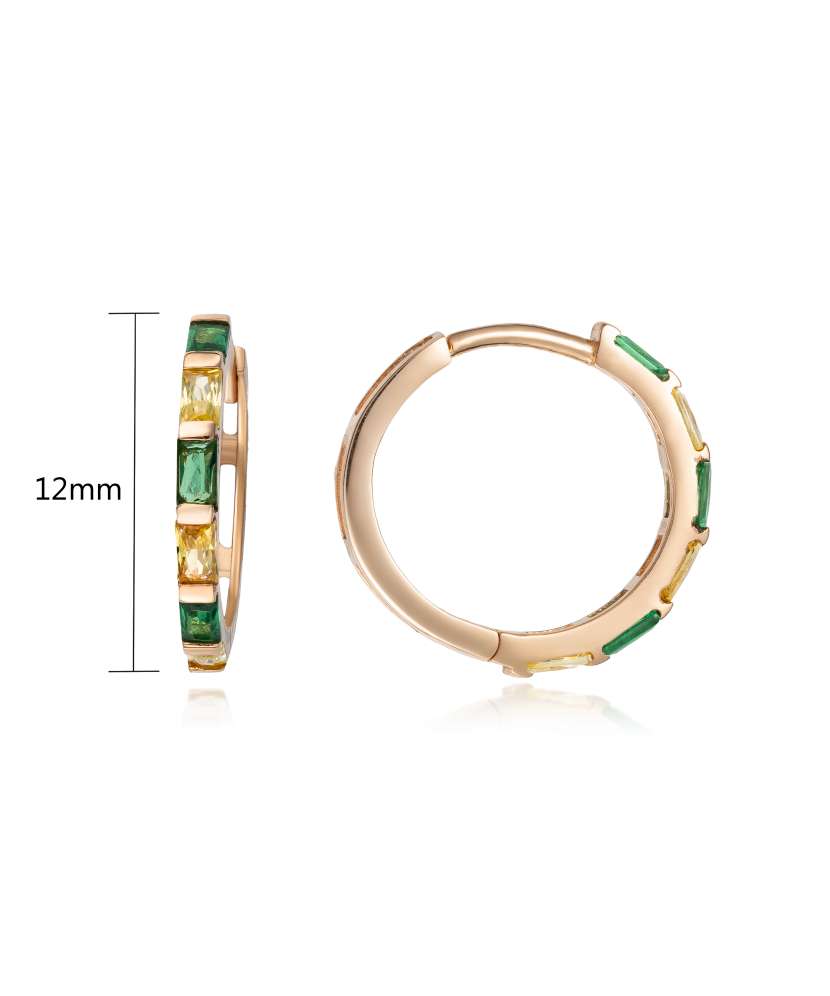 Золотые серьги с цирконами Золотые серьги с цирконами