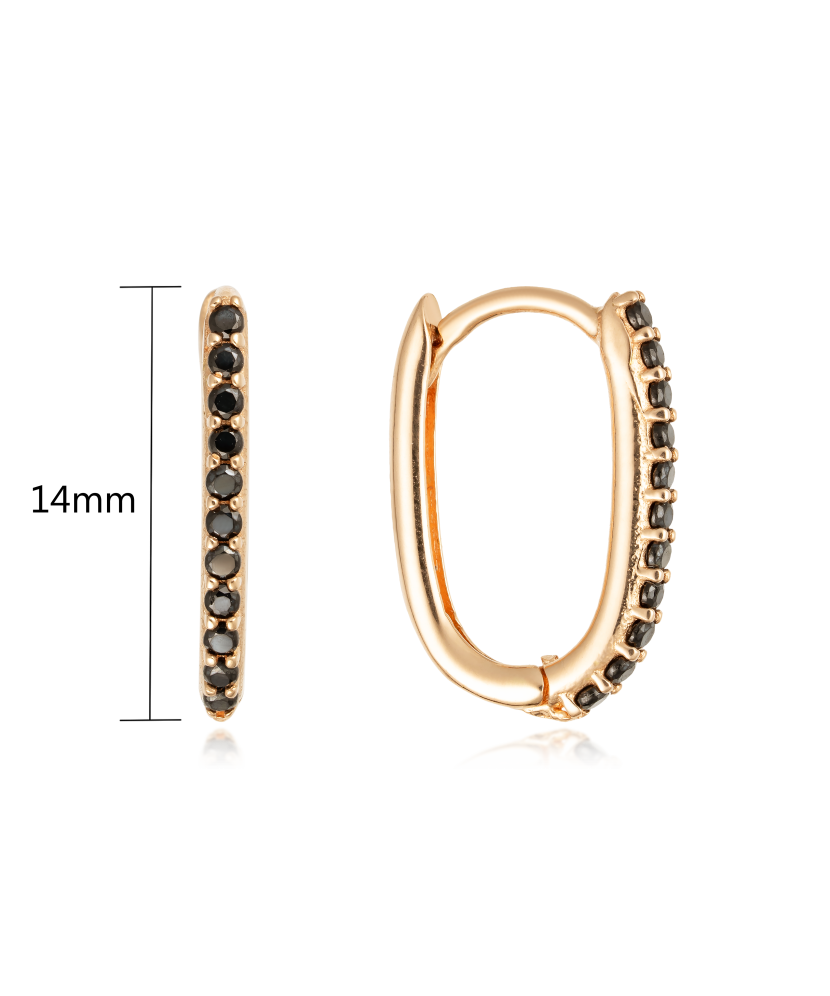 Gold earrings with zircons Gold earrings with zircons