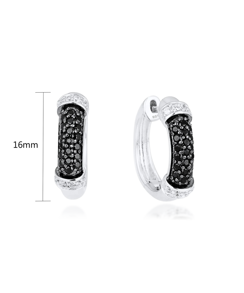 Sterling Silver earrings with zircons and spinels