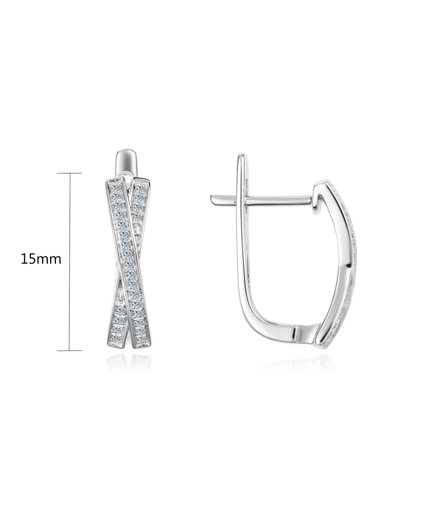 Серьги из белого золота с бриллиантами Серьги из белого золота с бриллиантами