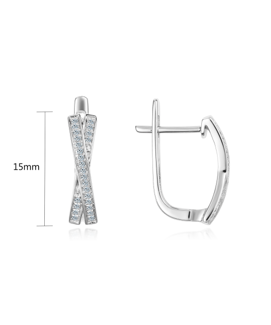 White gold earrings with diamonds