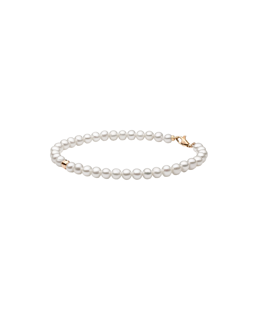 Pearl bracele twith gold