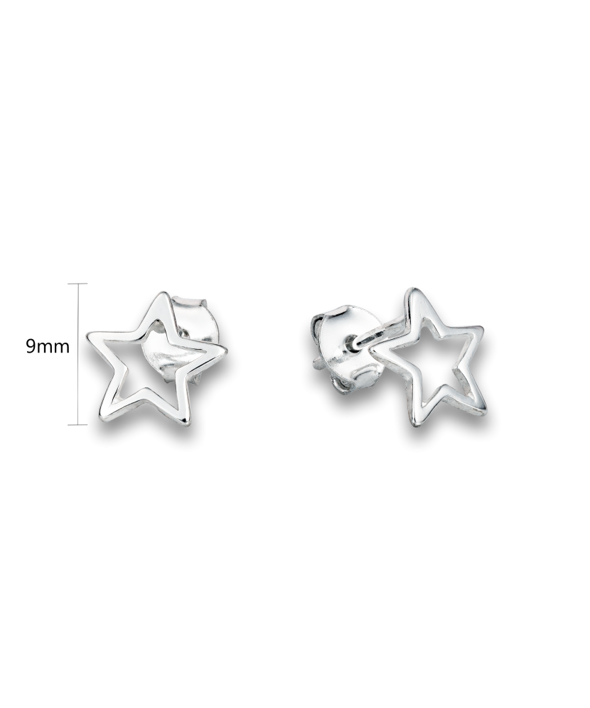 Sterling silver earrings "star"