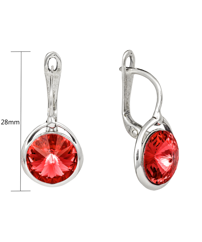 Sterling silver earrings with crystals