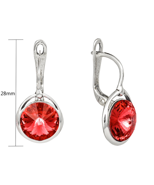 Sterling silver earrings with crystals