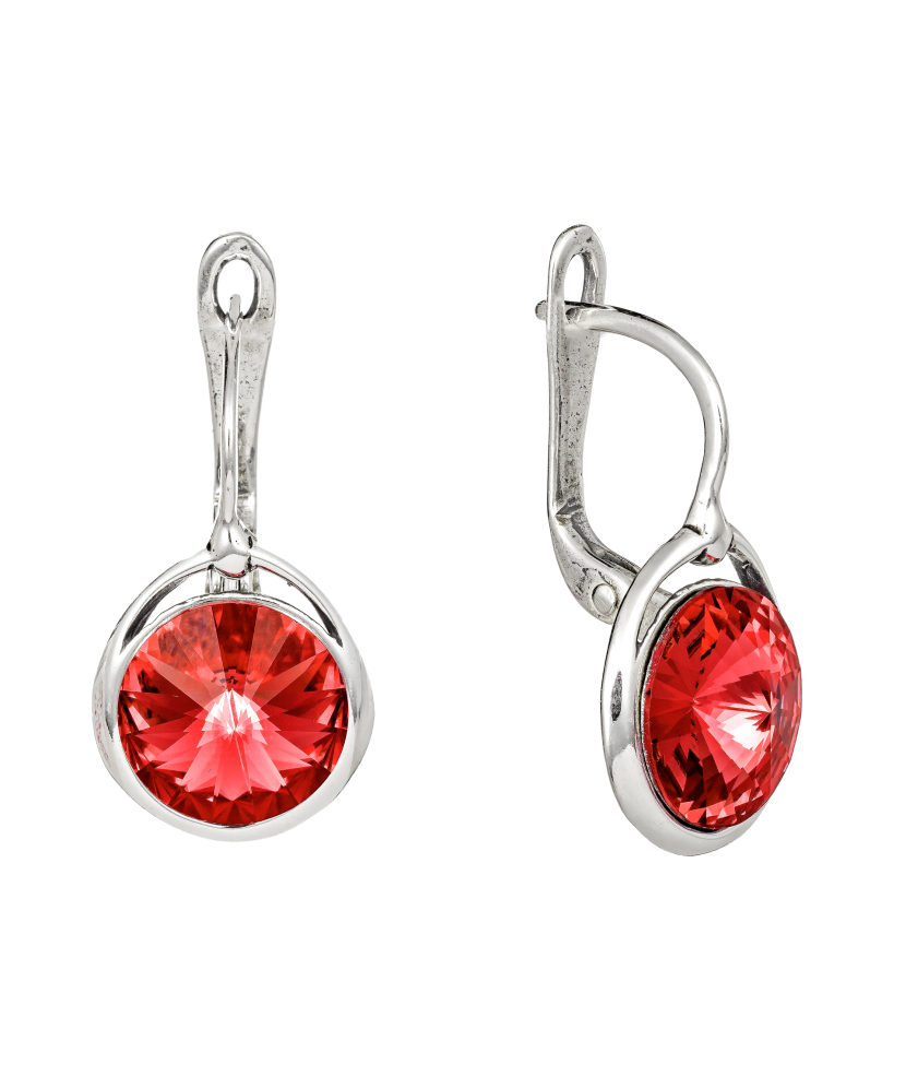 Sterling silver earrings with crystals