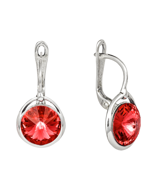 Sterling silver earrings with crystals