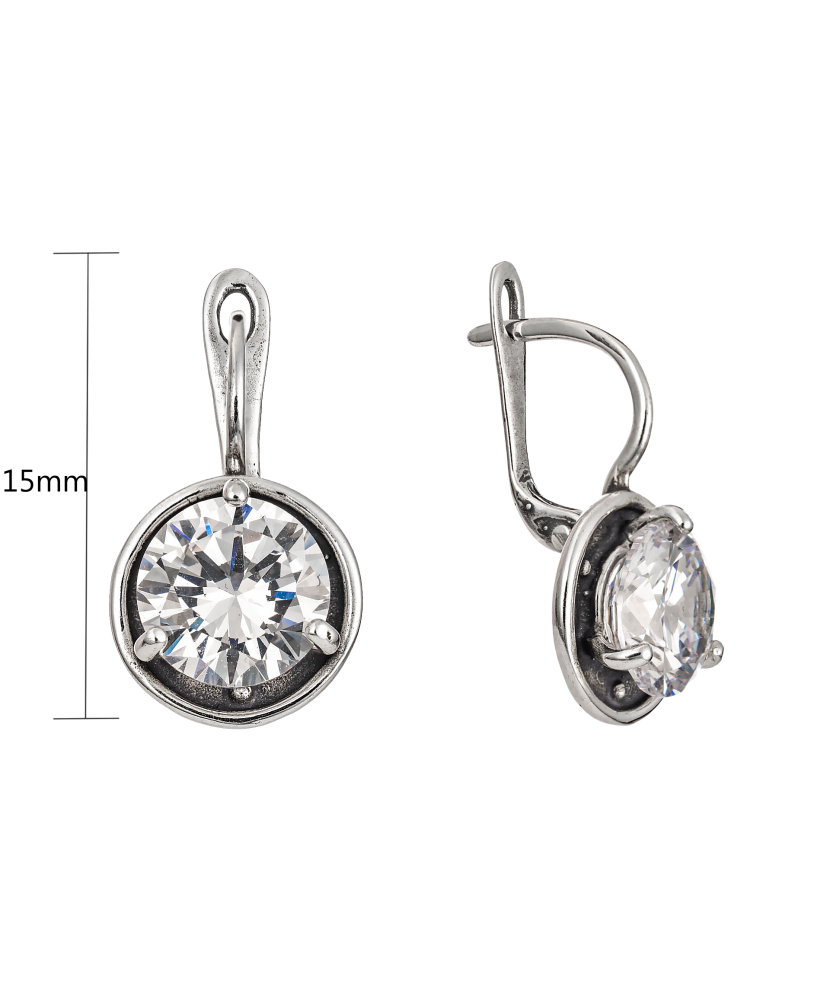 Sterling silver earrings with crystals