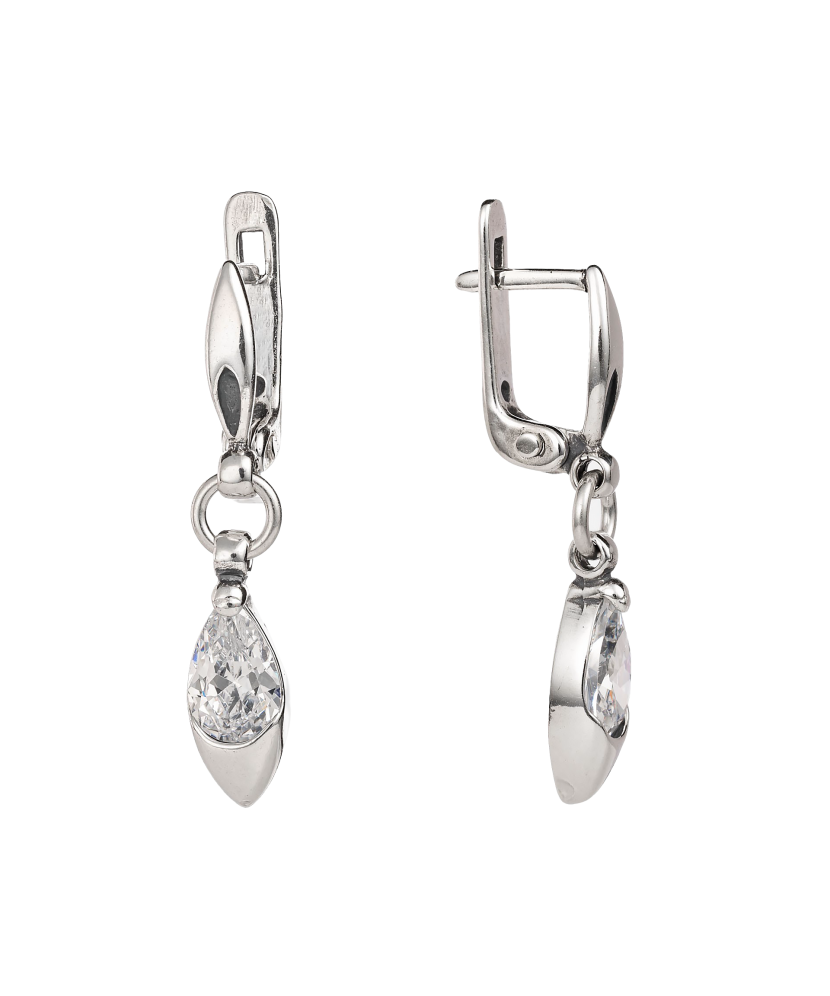 Sterling silver earrings with zircons