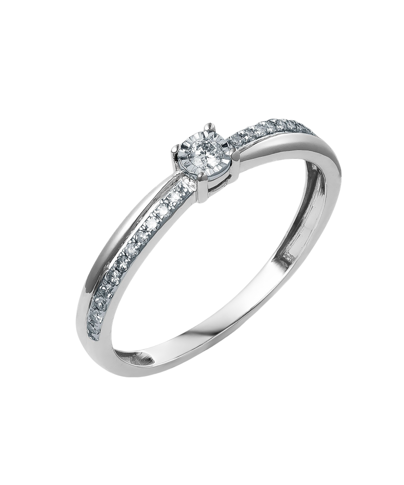 Кольцо из белого золота с бриллиантами Кольцо из белого золота с бриллиантами