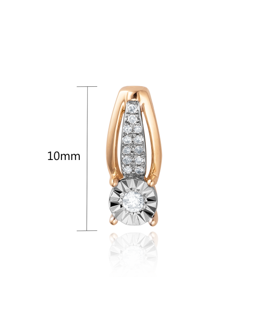 Gold pendant with diamonds