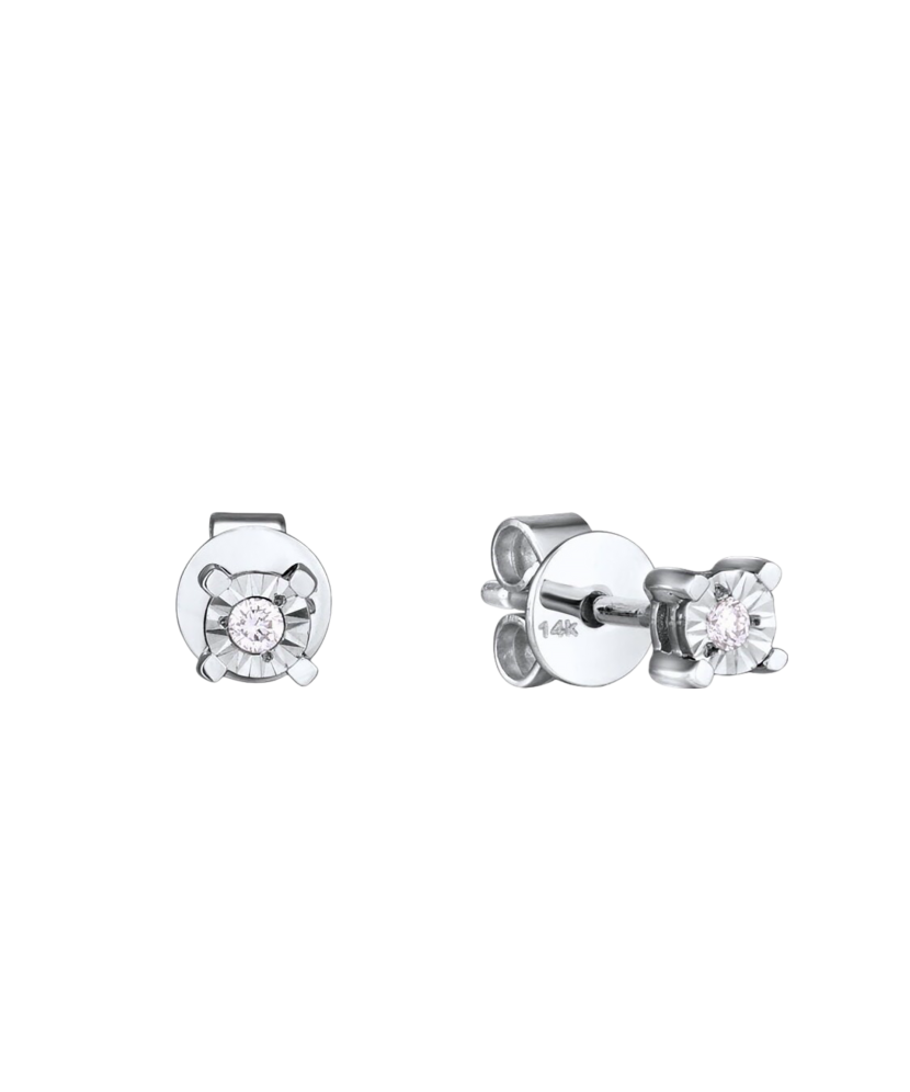 White gold earrings with diamonds