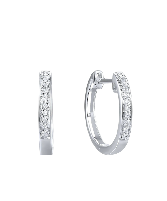 White gold earrings with diamonds