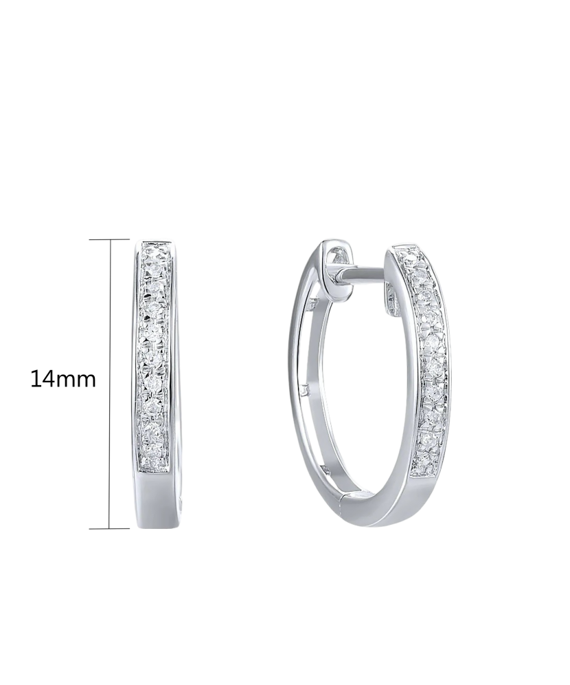 White gold earrings with diamonds