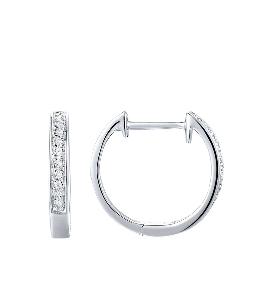 White gold earrings with diamonds