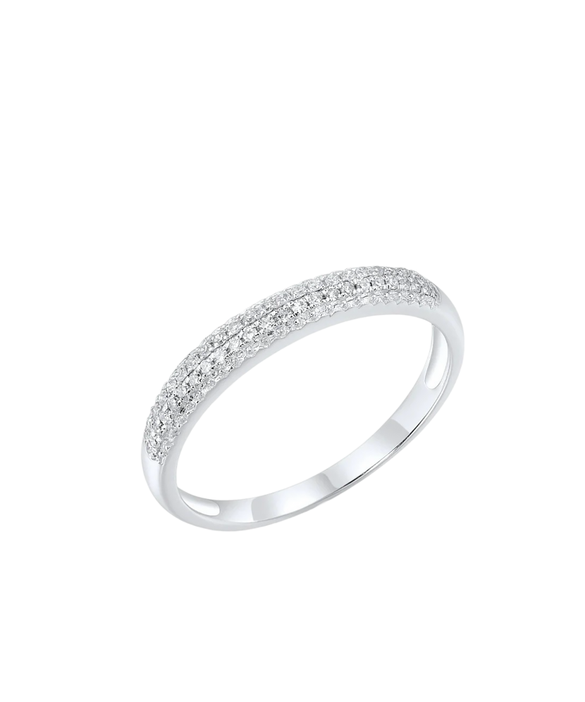 White gold ring with diamonds