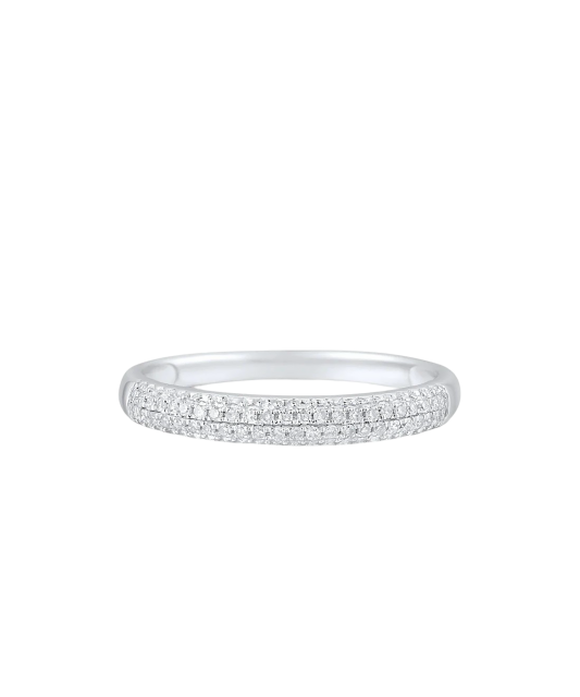 White gold ring with diamonds