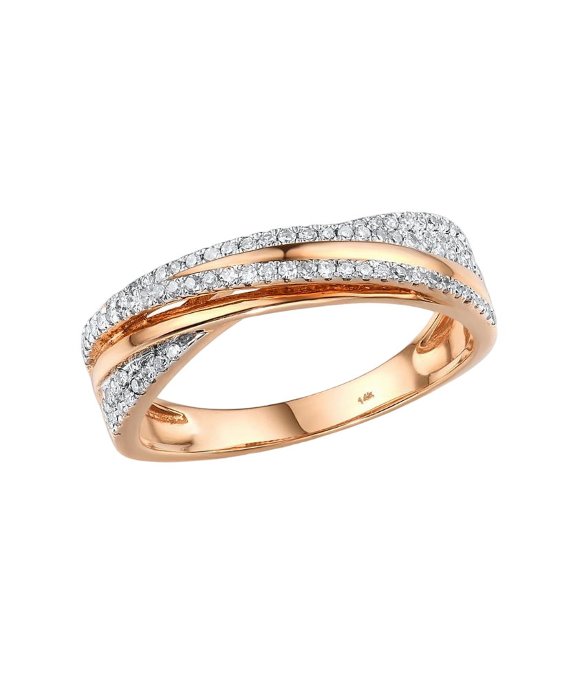 Gold ring with diamonds