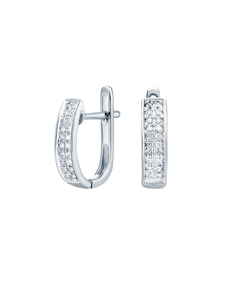 White gold earrings with diamonds