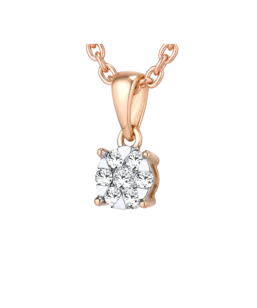 Gold pendant with diamonds
