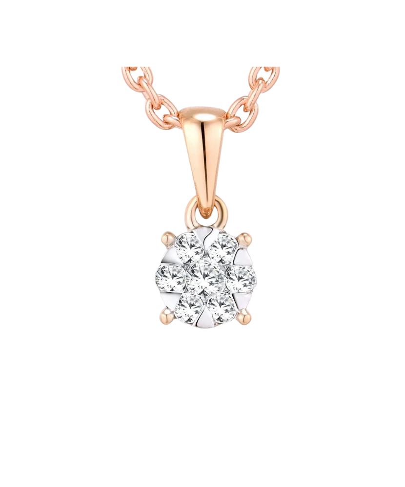 Gold pendant with diamonds