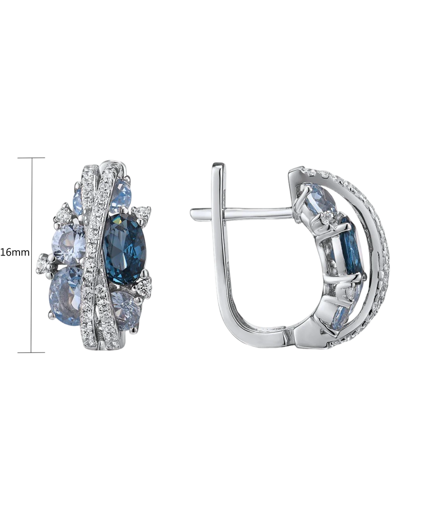 Серьги из серебра с цирконами