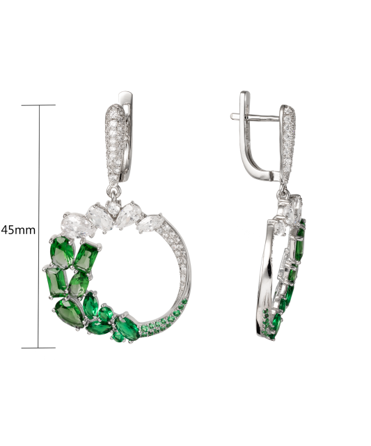 Sterling silver earrings with zircons