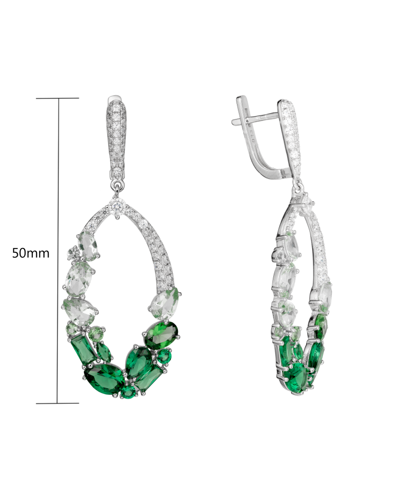 Серьги из серебра с цирконами Серьги из серебра с цирконами