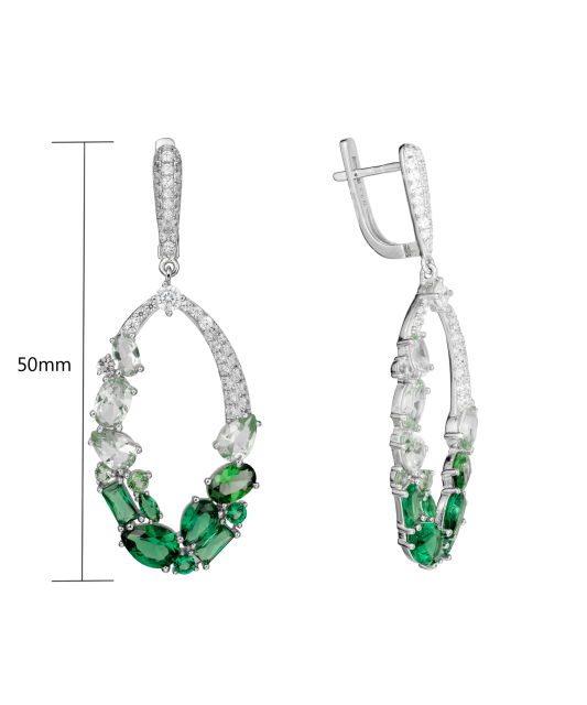 Sterling silver earrings with zircons