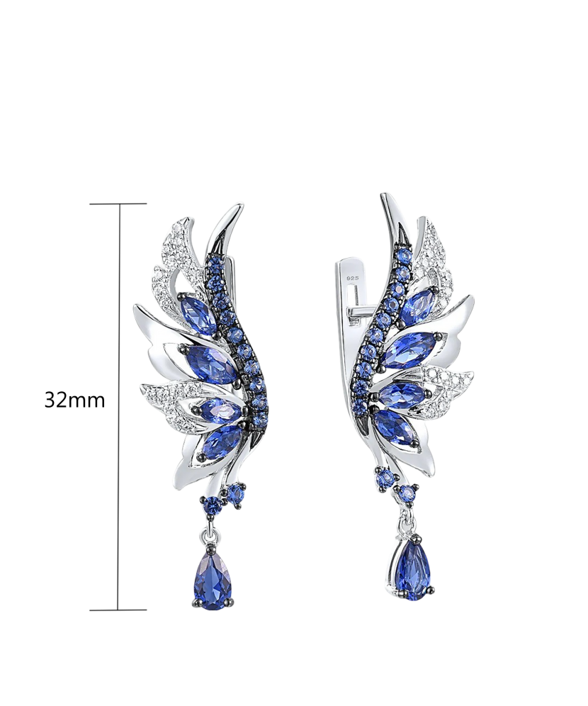 Sterling silver earrings with zircons