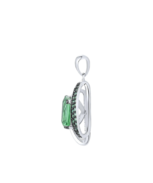 Sterling Silver pendant with spinels and zircons