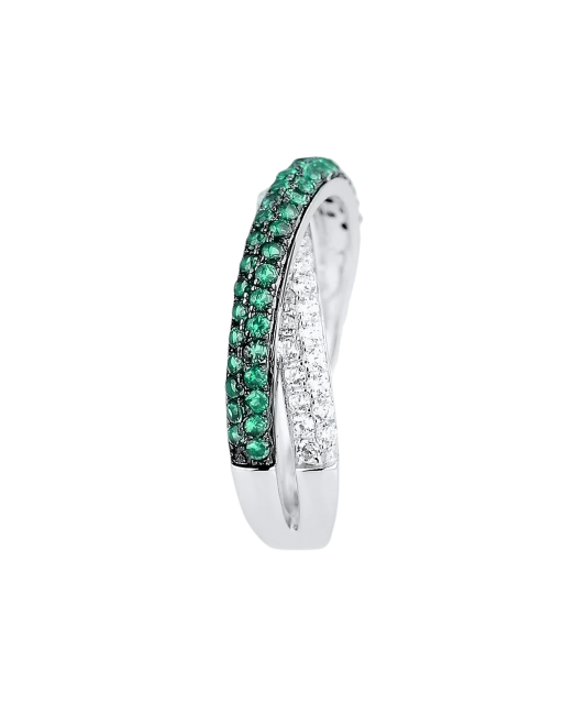 Sterling silver ring with zircons and spinels