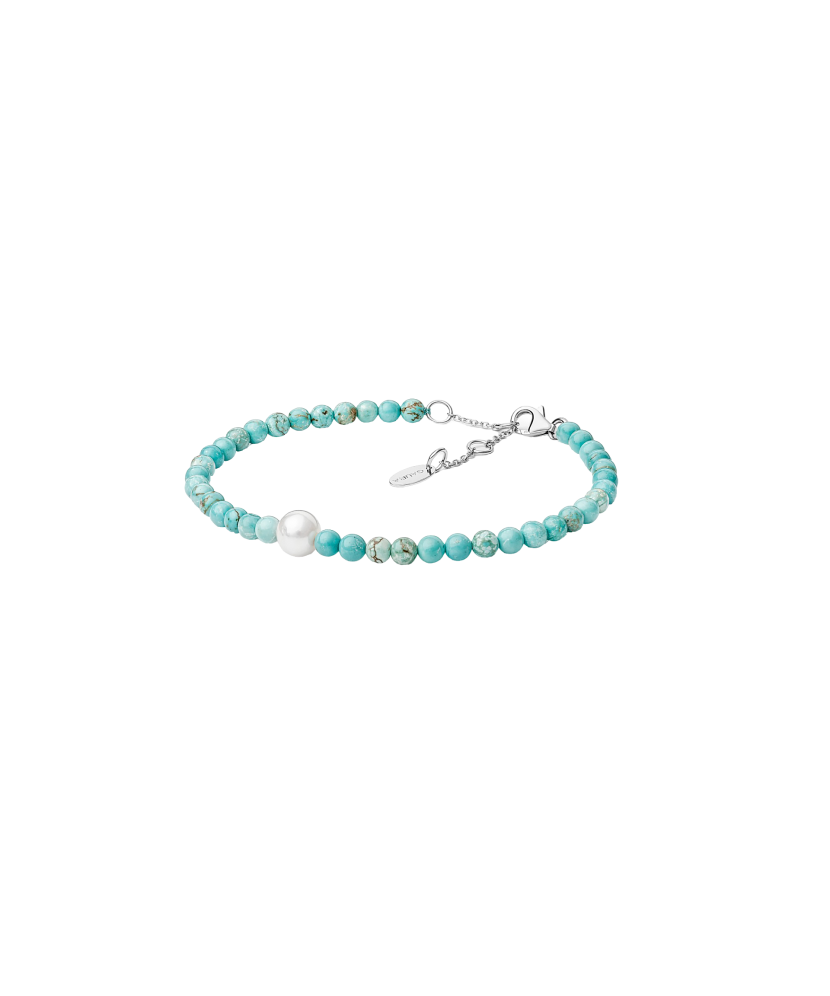 Bracelet with howlite and pearl