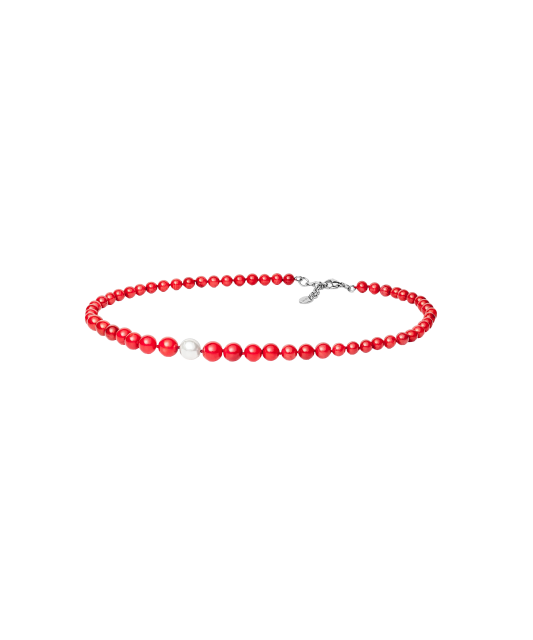 Coral Necklace With Pearl