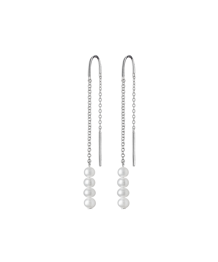 Sterling silver earrings with pearls
