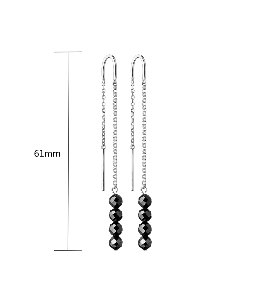 Sterling Silver earrings with spinels
