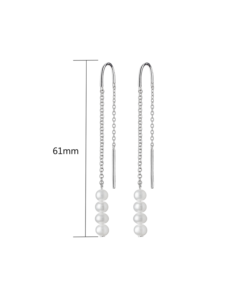 Sterling silver earrings with pearls