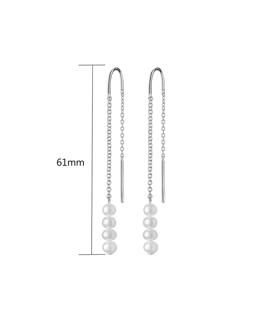 Серьги из серебра с жемчугом