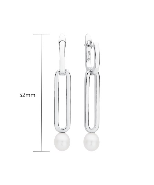 Sterling silver earrings with pearls