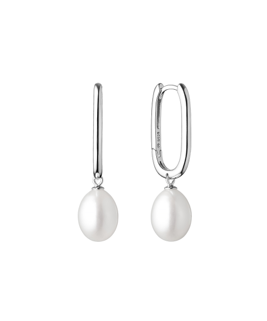 Серьги из серебра с жемчугом