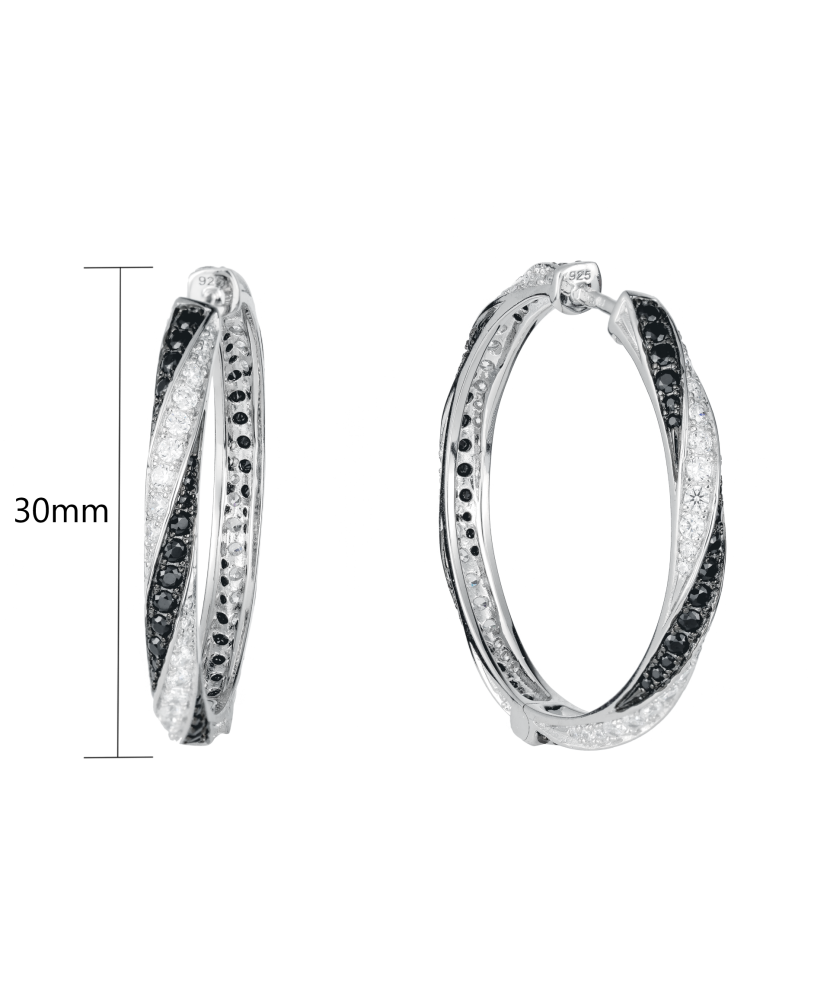 Sterling Silver earrings with zircons and spinels