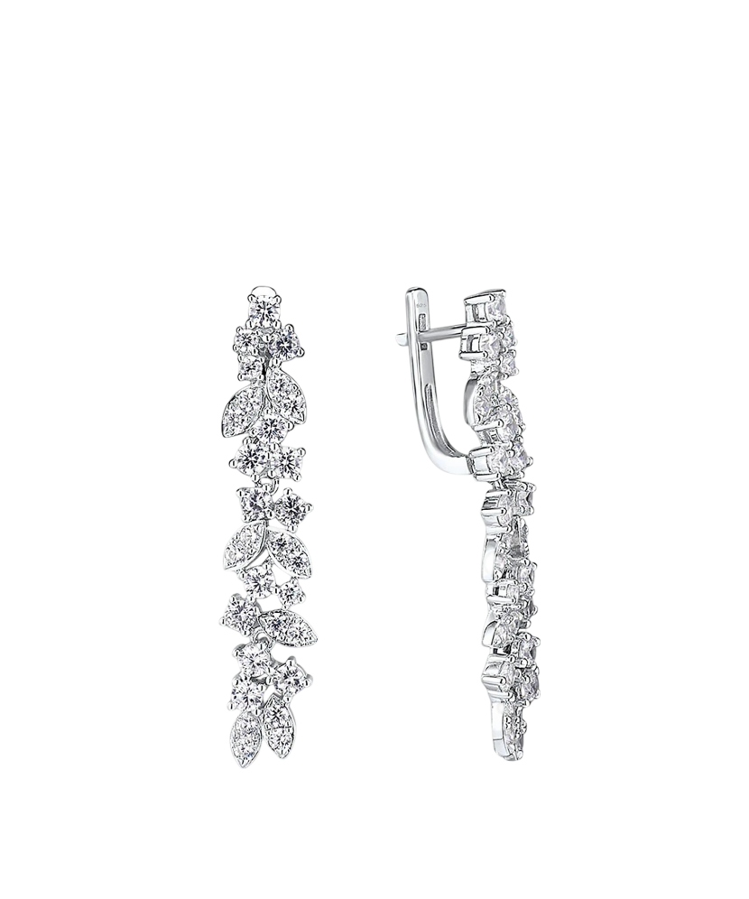 Sterling silver earrings with zircons