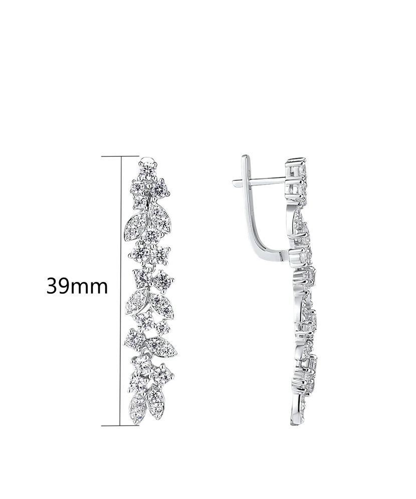 Sterling silver earrings with zircons